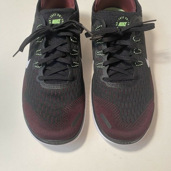 Nike Free RN 2018 Maroon Black Lime Blast Size 8 main image 5